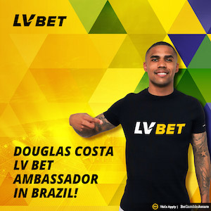 LV BET Signs Brazilian Football Star Douglas Costa as Brand Ambassador for Brazil