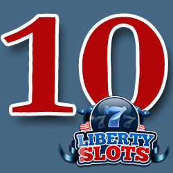 $10 Freebie and 5 $1000 Free-roll Slots Tournaments Offered from Liberty Slots as they Commemorate 10 Years