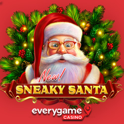 Everygame Casino Players Can Get 50 Free Spins on Sneaky Santa,A New Holiday Season Slot with Morphing Symbols