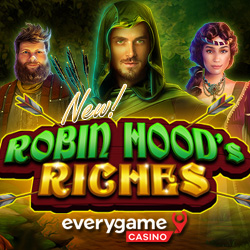 Everygame Casino Players Can Take 50 Free Spinson Legendary New Robin Hood’s Riches