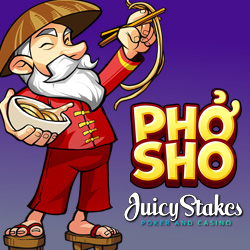 Claim up to 100 Free Spins on Juicy Stakes Casino’s Pho Sho, May’s Slot of the Month