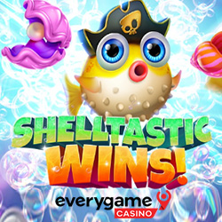 Everygame Casino Giving 50 Free Spins on New Shelltastic Wins, a Colorful Undersea Adventure with Cascading Wins and up to 100X Win Multipliers