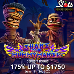Party Like It’s 3000 BC in Shake Your Mummymaker! at SlotsCapital.lv – Plus a 175% Bonus Up to $1,750