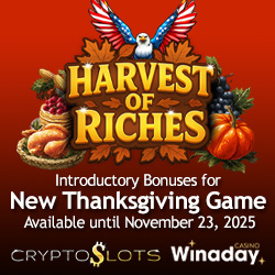 Winaday Casino & CryptoSlots Unveil Harvest of Riches, a Thanksgiving-Themed Slot with Bountiful Bonuses